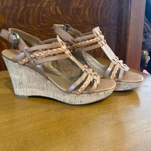Franco Sarto size 5 1/2 adorable wedge sandals barely worn